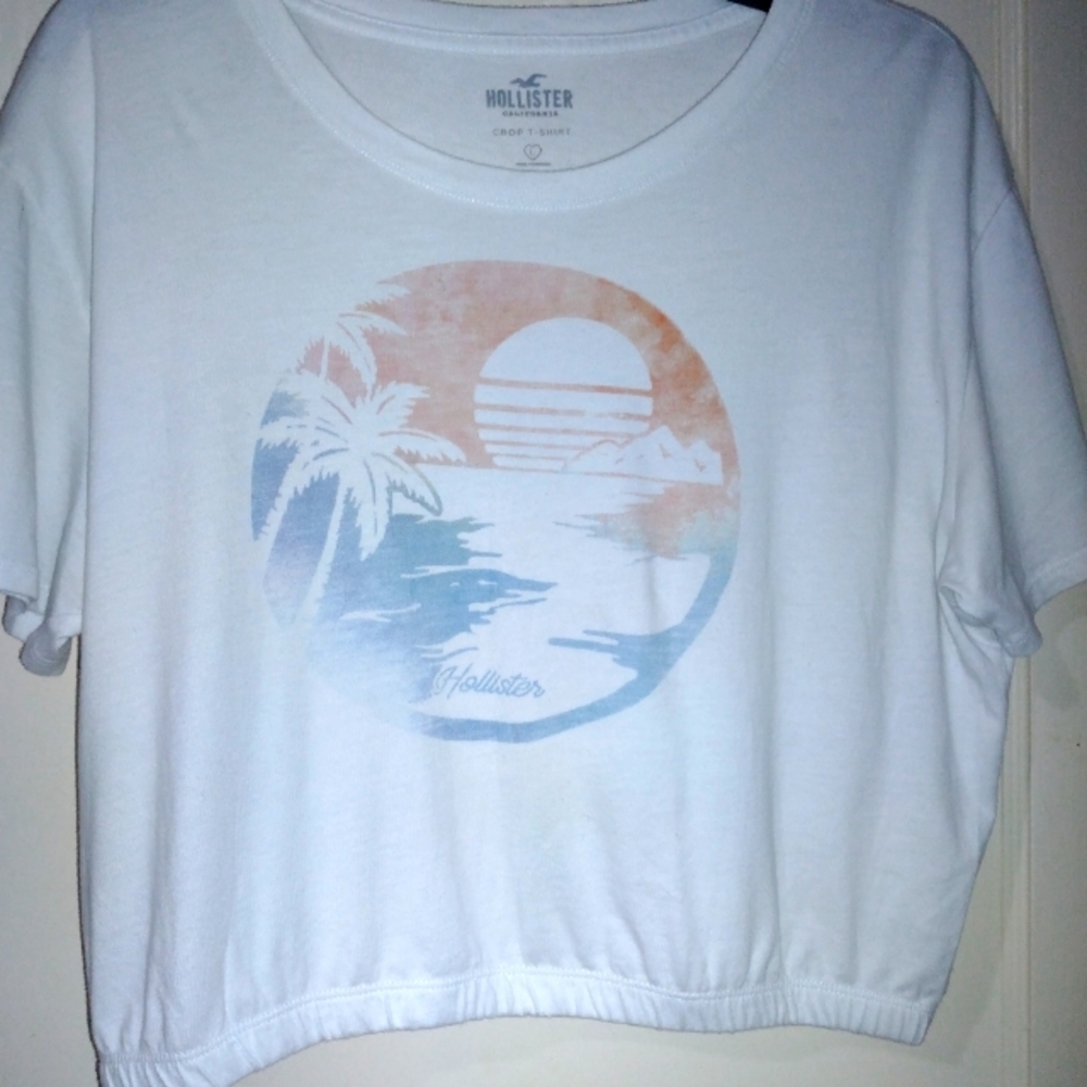 Hollister crop t-shirt ladies size L